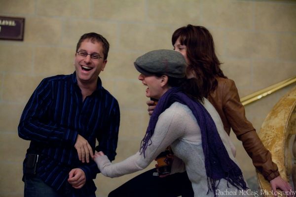 Planet Maurie of Virgin Radio Toronto sharing a laugh with Chandra Lee Schwartz and… Photo